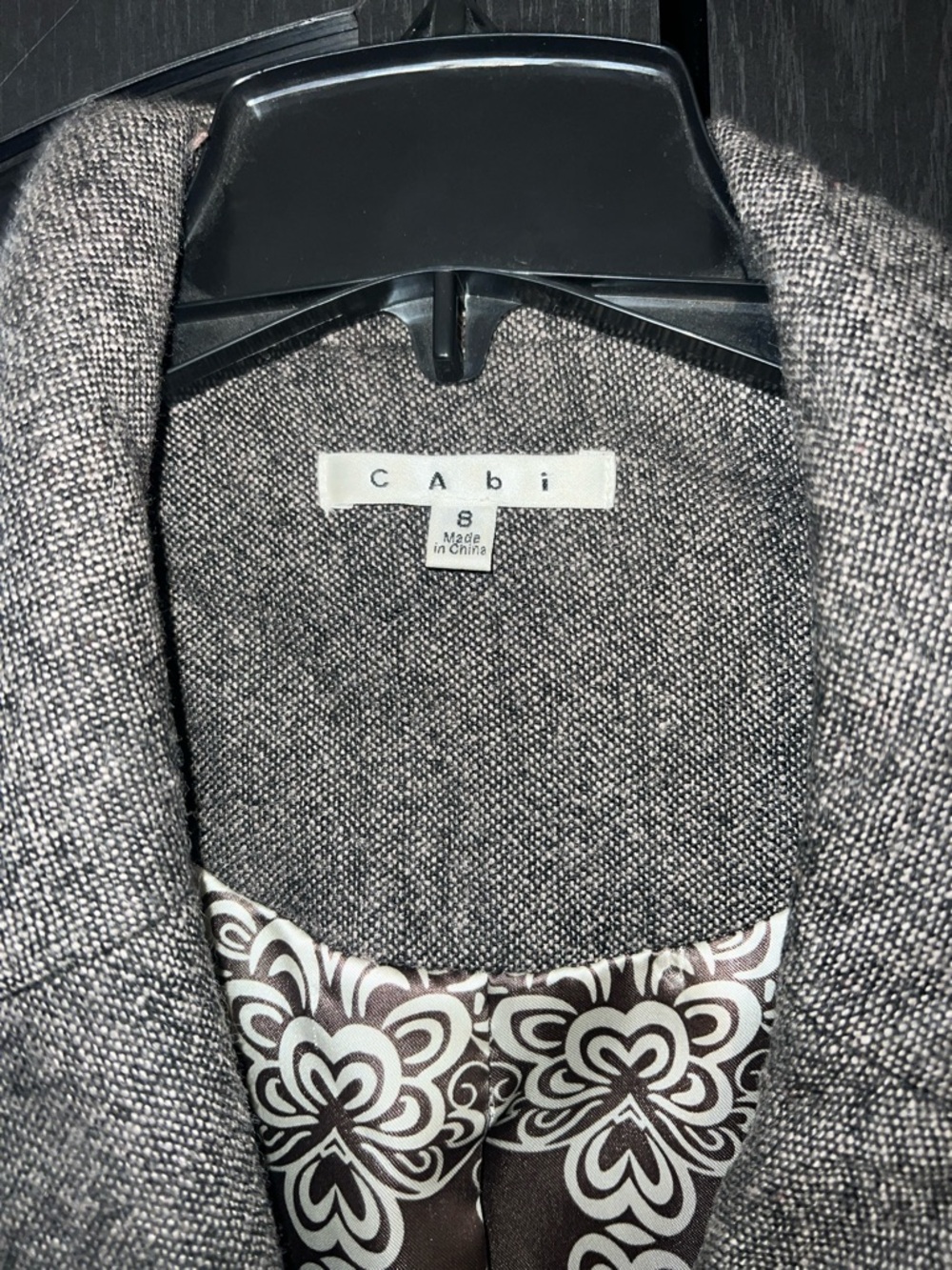 CAbi Taupe-Gray A-Line Wool-Blend Pea Coat 8 - Picture 3 of 16